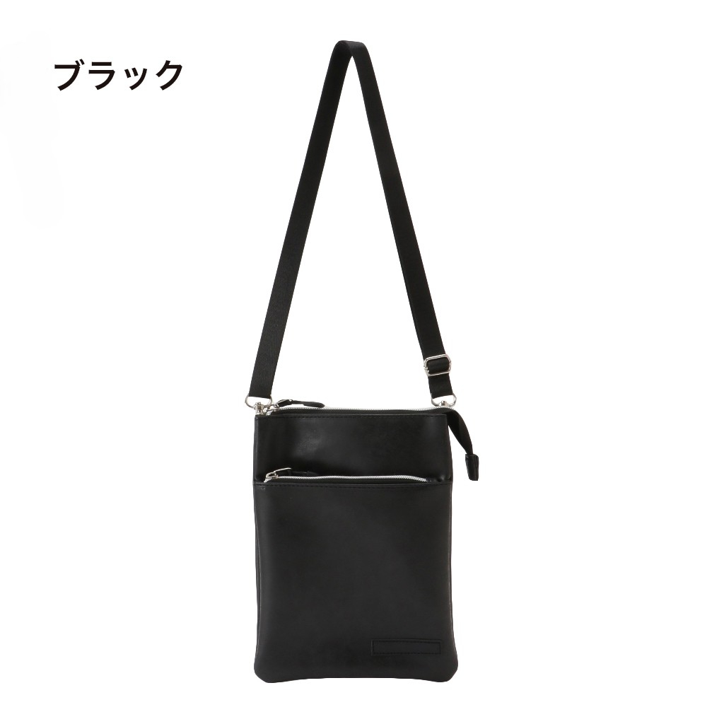 [CUBIC CORE キュービックコア] サコッシュ ショルダーバッグ 軽量 ショルダー 斜めがけ シンプル くすみカラー 薄マチ 収納力 大容量 灰色 グレー 1E31