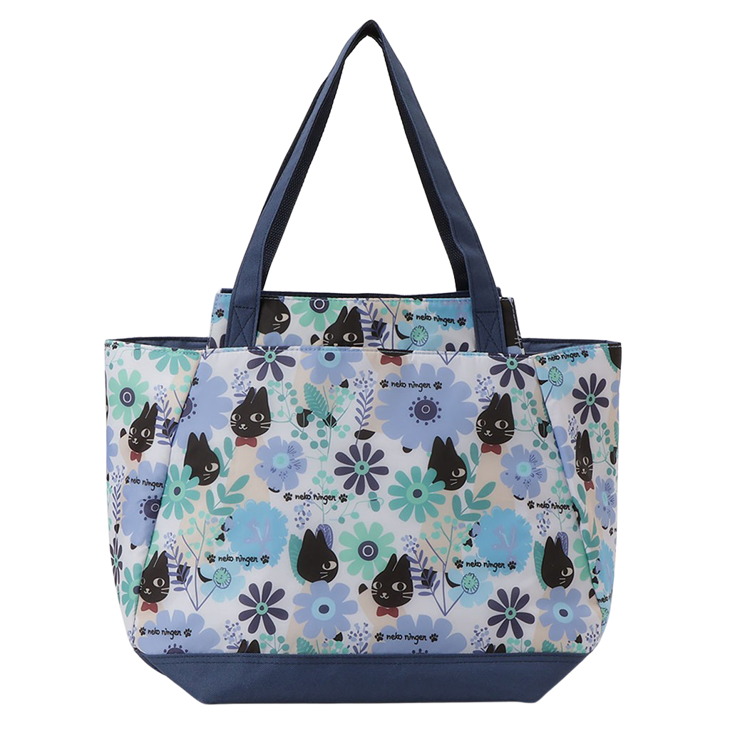 バルーン 保冷バッグ トートバッグ 5M70 [ネコ人間 nekoningen ねこにんげん] 保温保冷 大容量 BIG 買い物 レジャー ネコ レディース ブルー