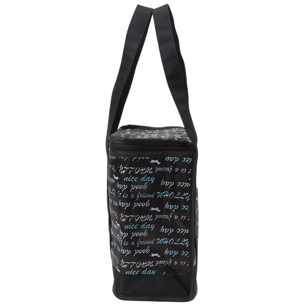 保冷バッグ トートバッグ 3L24 [WHOLLY ウォーリー] 保温保冷 買い物 レジャー イヌ かわいい レディース ブラック