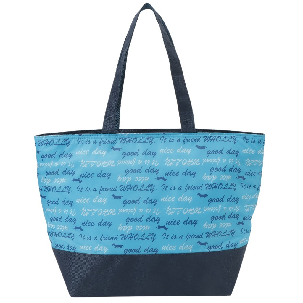 保冷バッグ トートバッグ 3L23 [WHOLLY ウォーリー] 保温保冷 買い物 レジャー イヌ かわいい レディース ブルー
