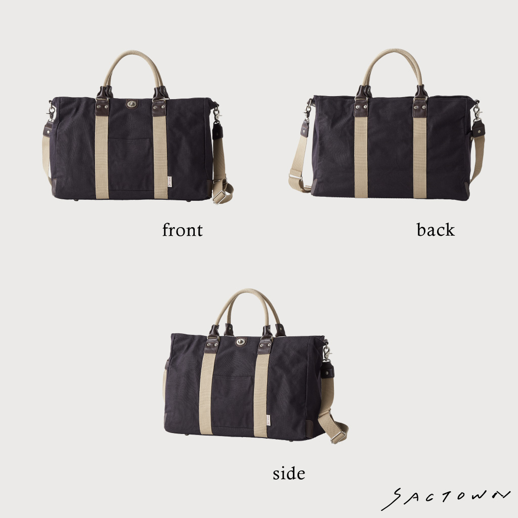 帆布工房 TRIPLINEシリーズ | ボストンバッグ (M) 帆布 キャンバス 本革 旅行カバン 旅行バッグ トラベルバッグ メンズ レディース 出張 ビンテージ B4対応 多機能 ベージュ 3X83