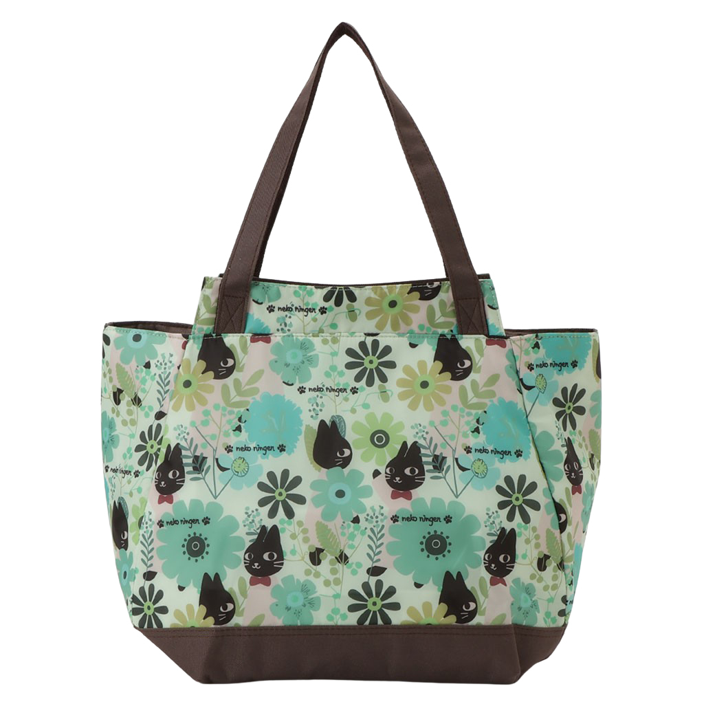 バルーン 保冷バッグ トートバッグ 5M70 [ネコ人間 nekoningen ねこにんげん] 保温保冷 大容量 BIG 買い物 レジャー ネコ レディース グリーン