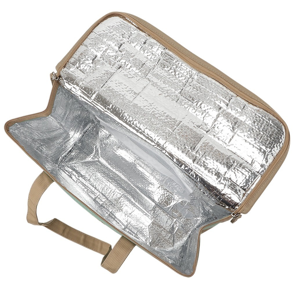  [mama fiore マーマフィオーレ] Picoteeシリーズ ピコティ BOX型 保温保冷トートバッグ 4X54 | 無地 レジャー シンプル 男女兼用 軽量 レディース メンズ 買い物 ピクニック 運動会 イベント ユニセックス ライトグリーン