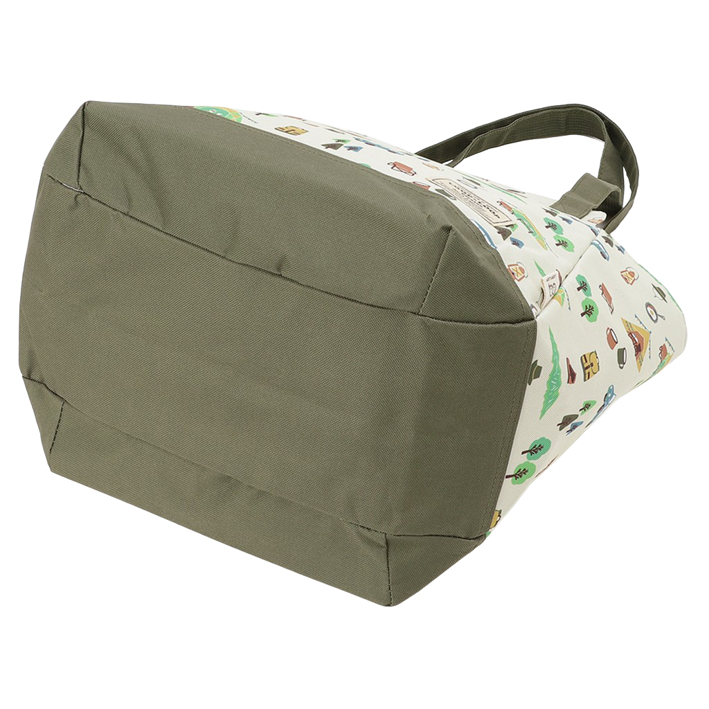 保冷バッグ トートバッグ 4WJ3 [mama fiore マーマフィオーレ] Picoteeシリーズ ピコティ 保温保冷 OUTDOOR柄 大容量 レジャー キャンプ レディース カーキ