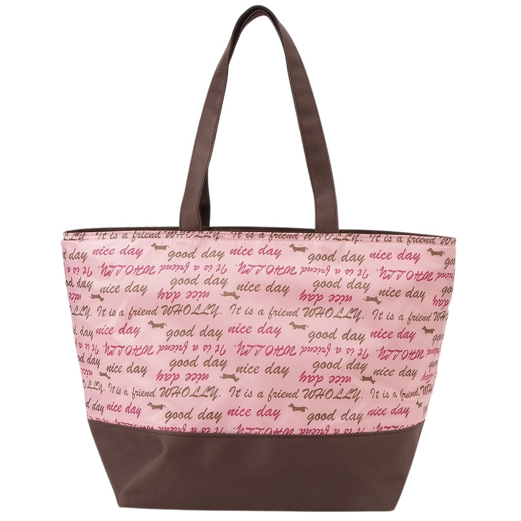 保冷バッグ トートバッグ 3L23 [WHOLLY ウォーリー] 保温保冷 買い物 レジャー イヌ かわいい レディース ピンク
