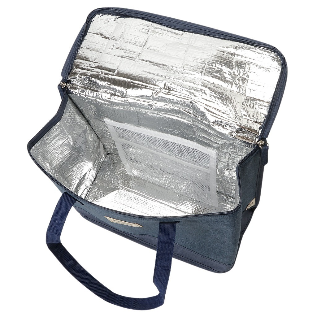  [mama fiore マーマフィオーレ] Picoteeシリーズ ピコティ BOX型 保温保冷トートバッグ 4X54 | 無地 レジャー シンプル 男女兼用 軽量 レディース メンズ 買い物 ピクニック 運動会 イベント ユニセックス ネイビー