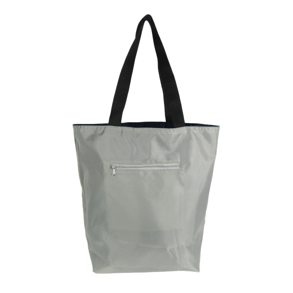 WHOLLY | リバーシブル タテ型トートバッグ | A4対応 紺×グレー系 ネイビー 3L09