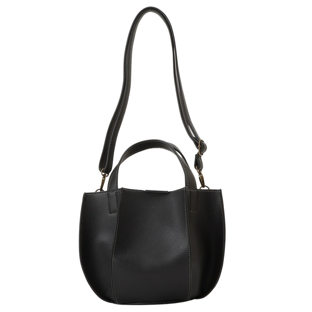 ショルダーバッグ 6242 [chiemi sacs チエミサックス] シンプル 2WAY オシャレ バケットバッグ 自立 レディース 00ブラック