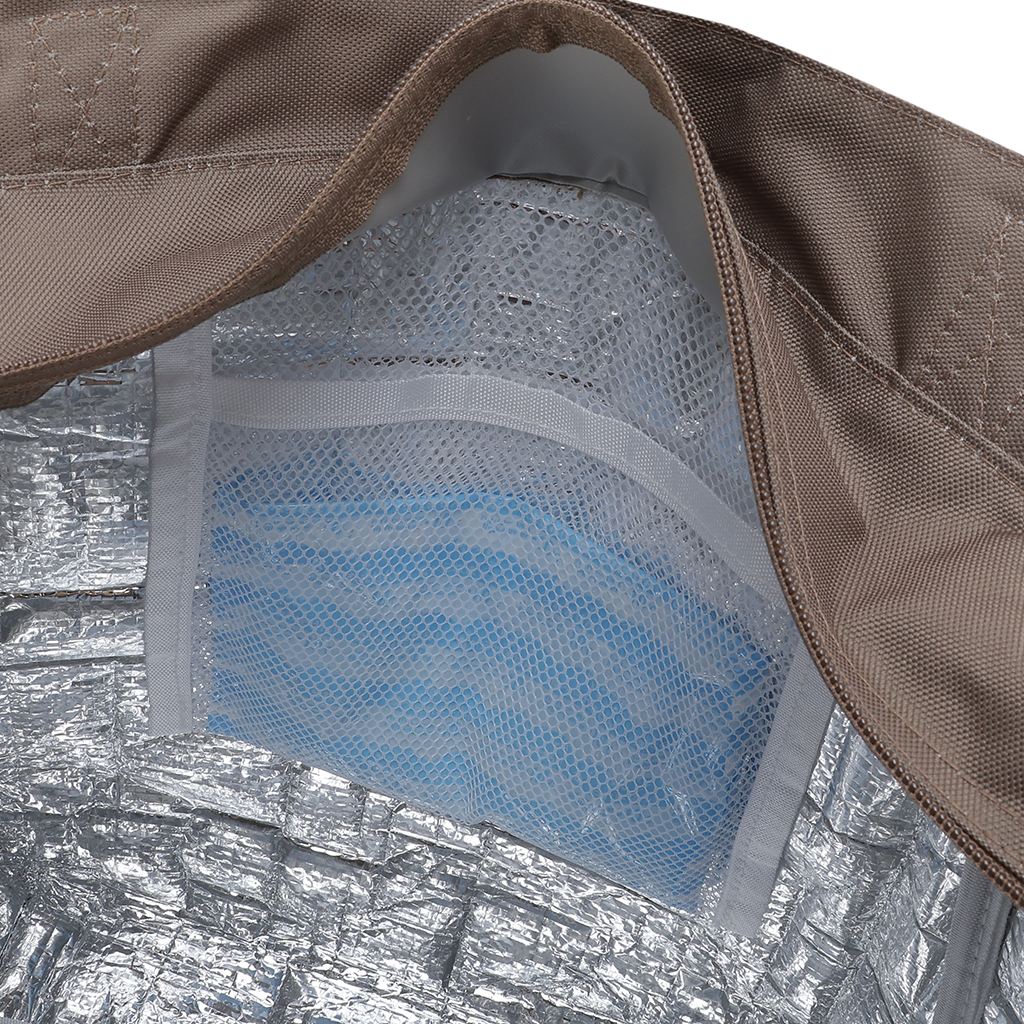 保冷バッグ トートバッグ 4WJ3 [mama fiore マーマフィオーレ] Picoteeシリーズ ピコティ 保温保冷 OUTDOOR柄 大容量 レジャー キャンプ レディース ベージュ