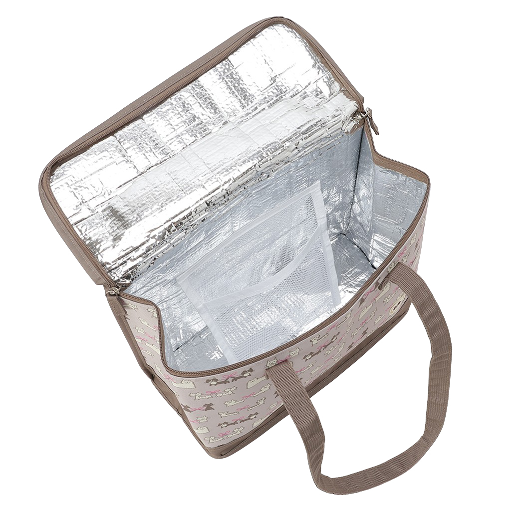  [mama fiore マーマフィオーレ] Picoteeシリーズ ピコティ BOX型 保温 保冷 トートバッグ 4WG6 保冷バッグ ボックス型 ねこ結び かわいい レジャー レディース ベージュ