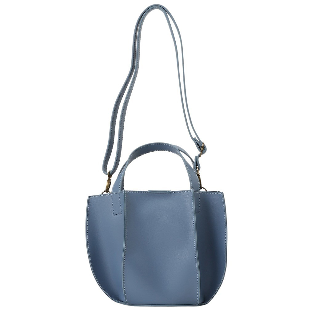 ショルダーバッグ 6242 [chiemi sacs チエミサックス] シンプル 2WAY オシャレ バケットバッグ 自立 レディース 00ブルー