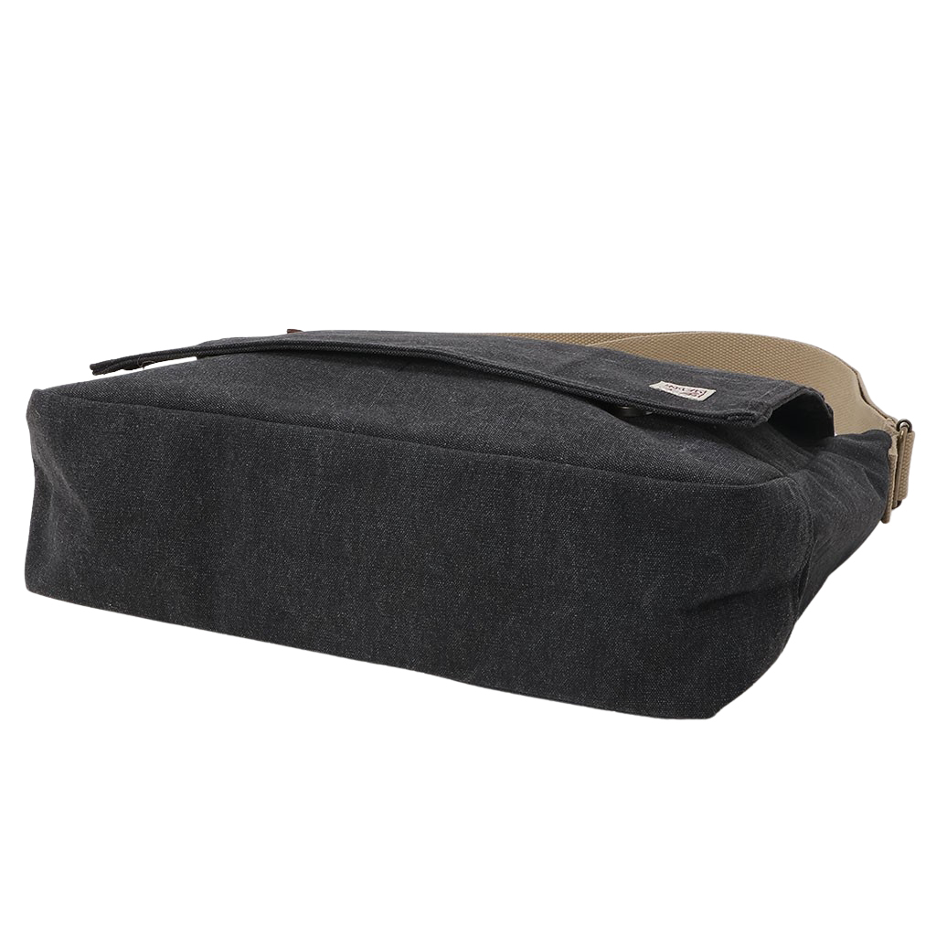  帆布工房 FLAP SHOULDER シリーズ ショルダーバッグ 全4色 | カジュアル 斜め掛け A4 ナチュラル シンプル 帆布 ショルダー トート トートバッグ ショルダーバッグ 通学 バッグ ショルダーバック メンズ レディース 男女兼用 サブバッグ 01ブラック