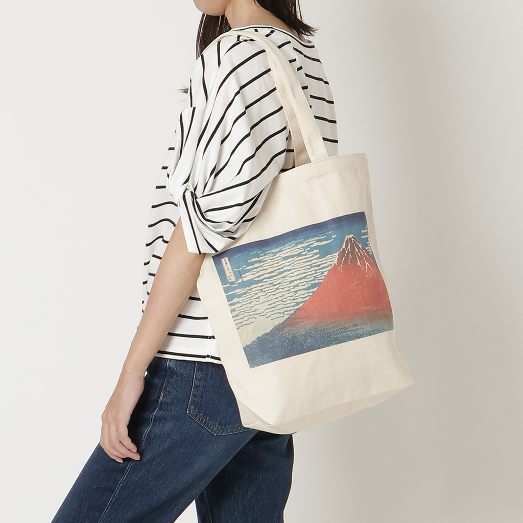 トートバッグ 9084 [Palette Pop パレットポップ] 浮世絵 錦絵 和風 名画 葛飾北斎 歌川広重 東洲斎写楽 一楽亭栄水 喜多川歌麿 楊洲周延 A4 帆布 男女兼用 メンズ レディース エコバッグ 買い物バッグ B 富嶽三十六景 凱風快晴 赤富士
