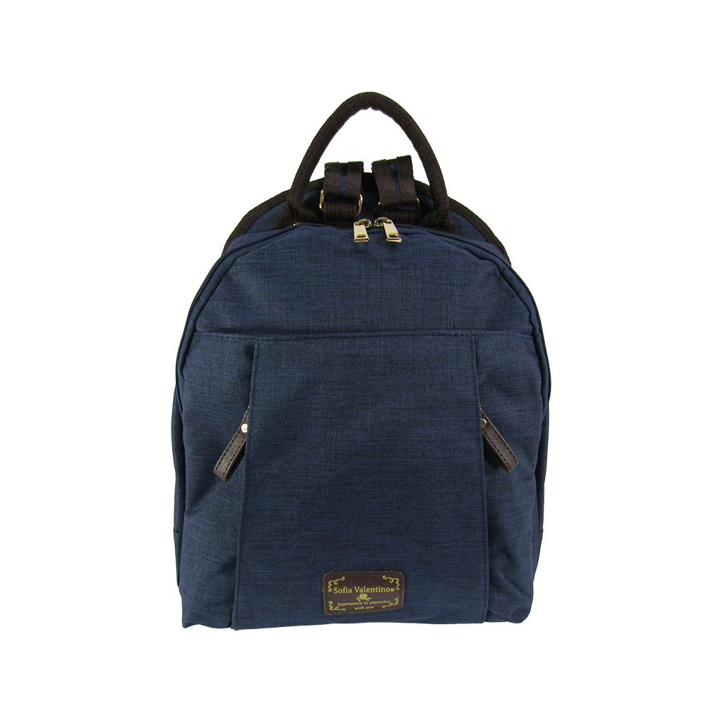 [Sofia Valentino ソフィアバレンチノ] 軽量 リュックサック | ポリエステル かわいい 軽い レディース 多収納 リュック 紺 ネイビー 4927