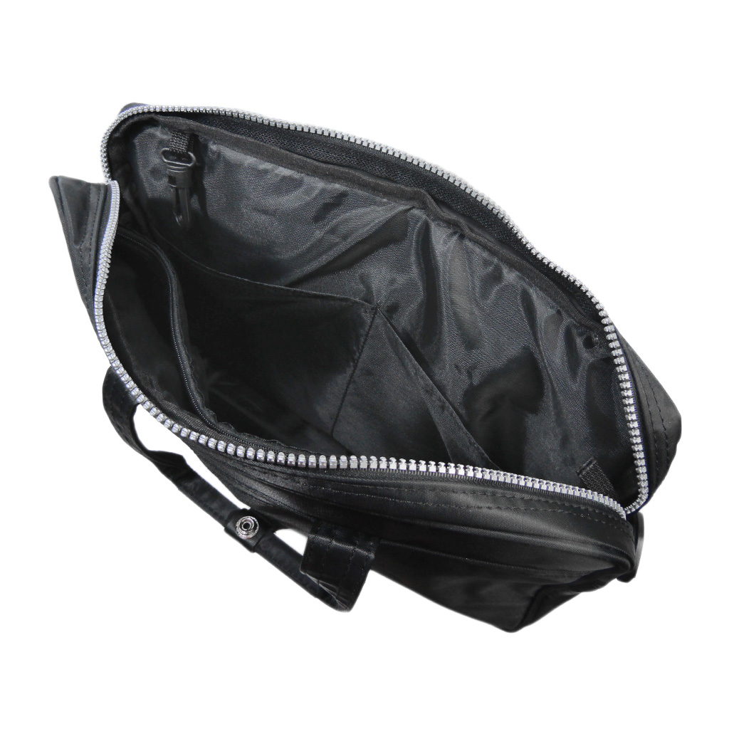 [A.O.T エーオーティー] B5サイズ対応 2way ビジネスバッグ ショルダー 通勤 ビジネス 営業 軽い  黒×白 ブラック×ホワイト 3843