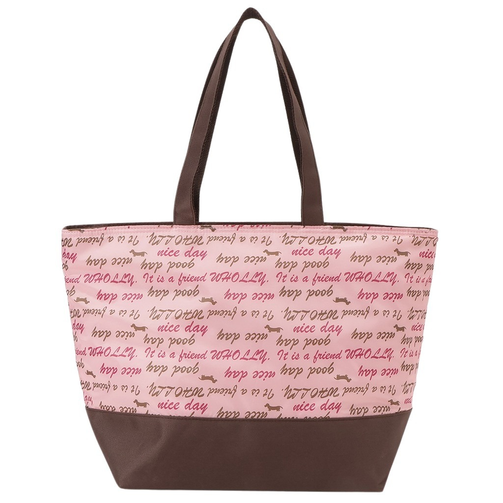 保冷バッグ トートバッグ 3L23 [WHOLLY ウォーリー] 保温保冷 買い物 レジャー イヌ かわいい レディース ピンク