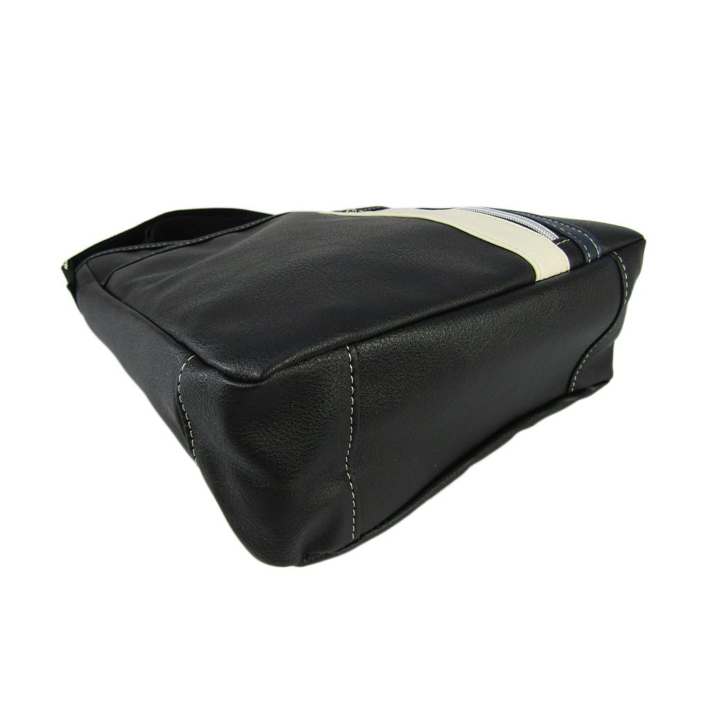 [CUBIC CORE キュービックコア]  ラインショルダーバッグ 合皮 かっこいい メンズ 男女兼用 アンティーク 黒 ブラック 1871