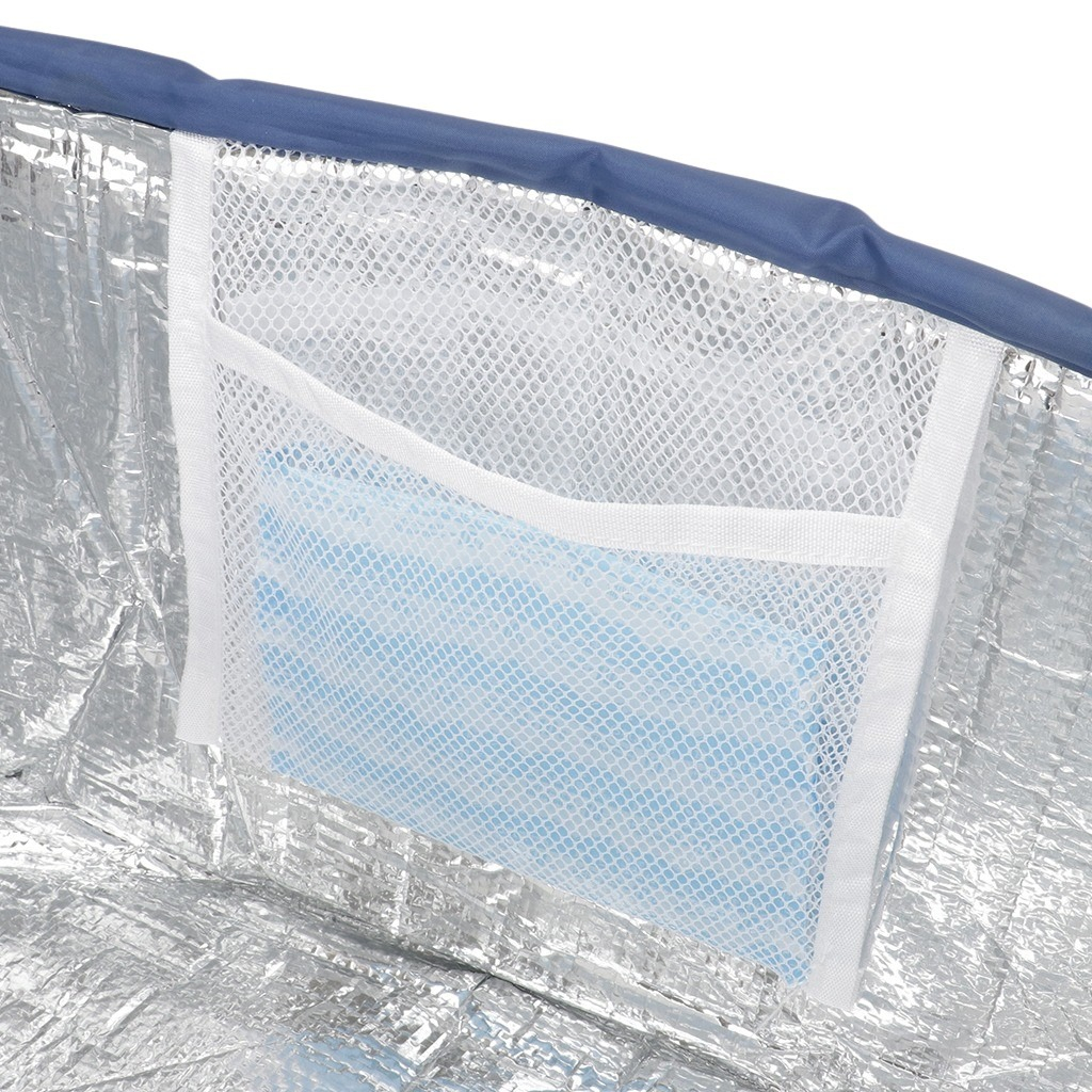 レジかごバッグ 4WA4 [mama fiore マーマフィオーレ] Picoteeシリーズ ピコティ 保温保冷 ネコドット レジカゴバッグ トートバッグ レジャー レディース ブルー