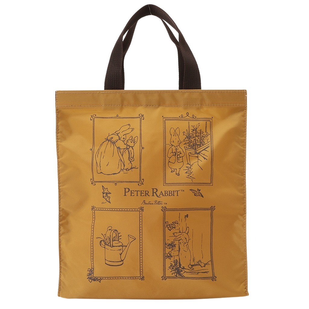 スクエアトートバッグ (S) 0646-03 [PETER RABBIT(TM) ピーターラビット(TM)] 軽量 B5 買い物 底板付き スクエア型 サブバッグ お稽古 うさぎ トートバッグ