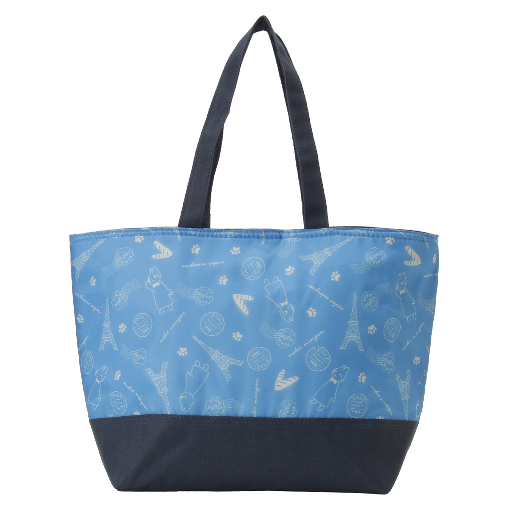 保冷バッグ トートバッグ 5M54 [ネコ人間 nekoningen ねこにんげん] 保温保冷 買い物 レジャー ネコ かわいい レディース ブルー
