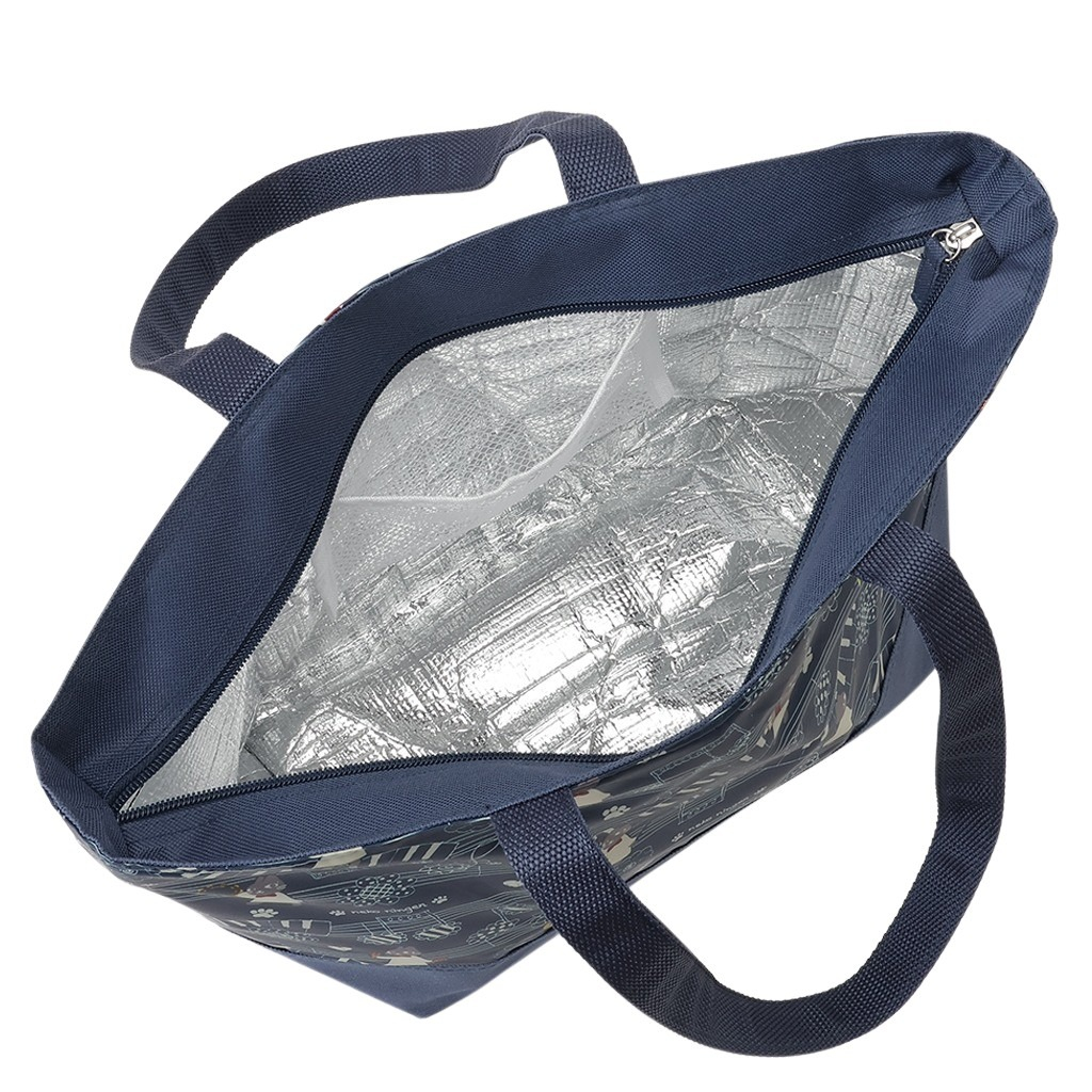 保冷バッグ トートバッグ 5M38 [ネコ人間 nekoningen ねこにんげん] 保温保冷 買い物 レジャー ネコ かわいい レディース ネイビー