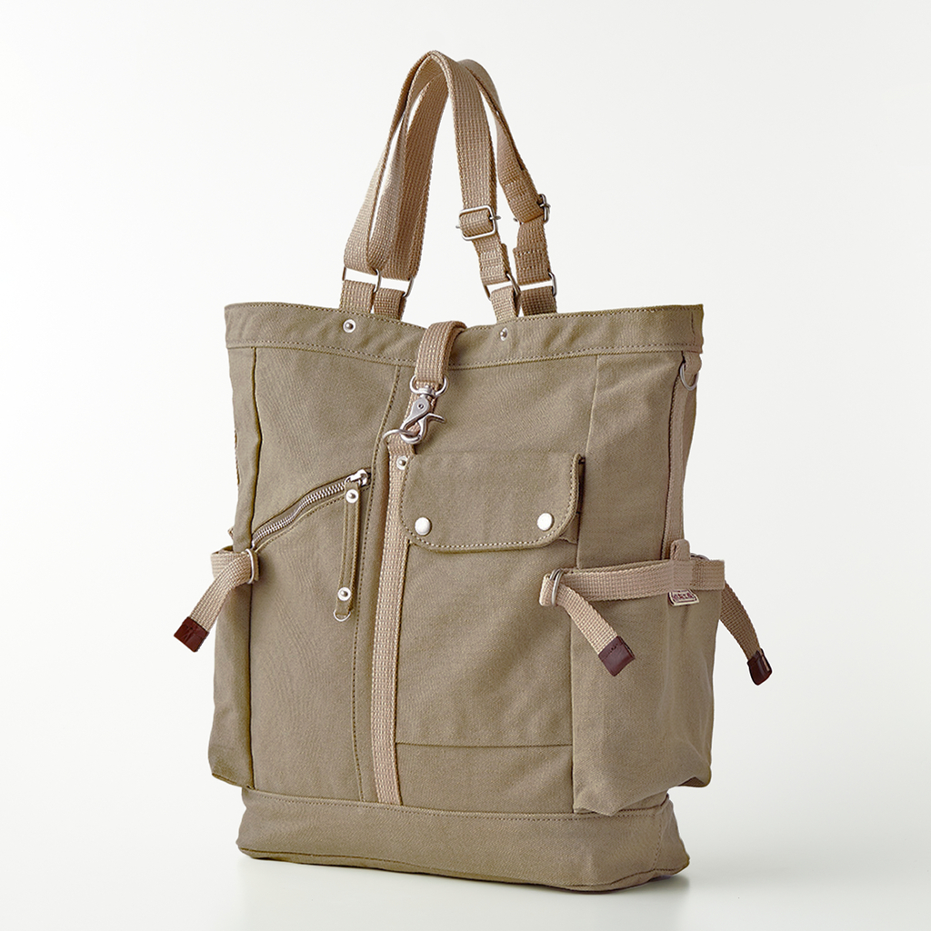 持ち手長さ調整できる！縦型トートバッグ CONTROLIIシリーズ 3X01 [帆布工房 はんぷこうぼう] 帆布 トート キャンバス 大容量 丈夫 便利 ポケット充実 収納力