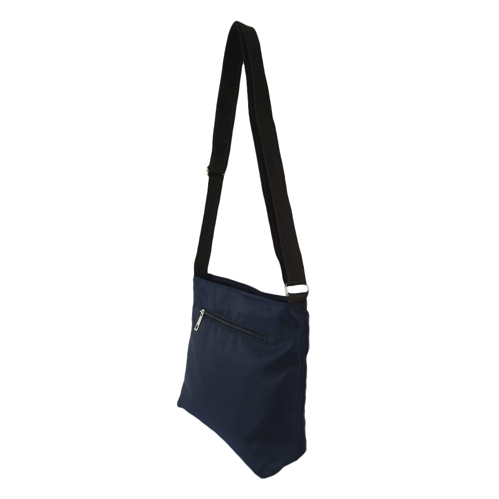 [Sofia Valentino ソフィアバレンチノ] 縦ファスナー ポケット付 ショルダーバッグ｜レディース 多機能 ななめ掛け ネイビー 4874