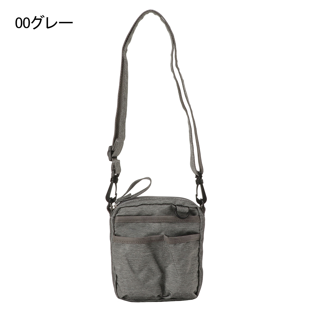 多機能  ショルダーバッグ 3406 [収納マスター] 軽い 2WAY シンプル 00グレー