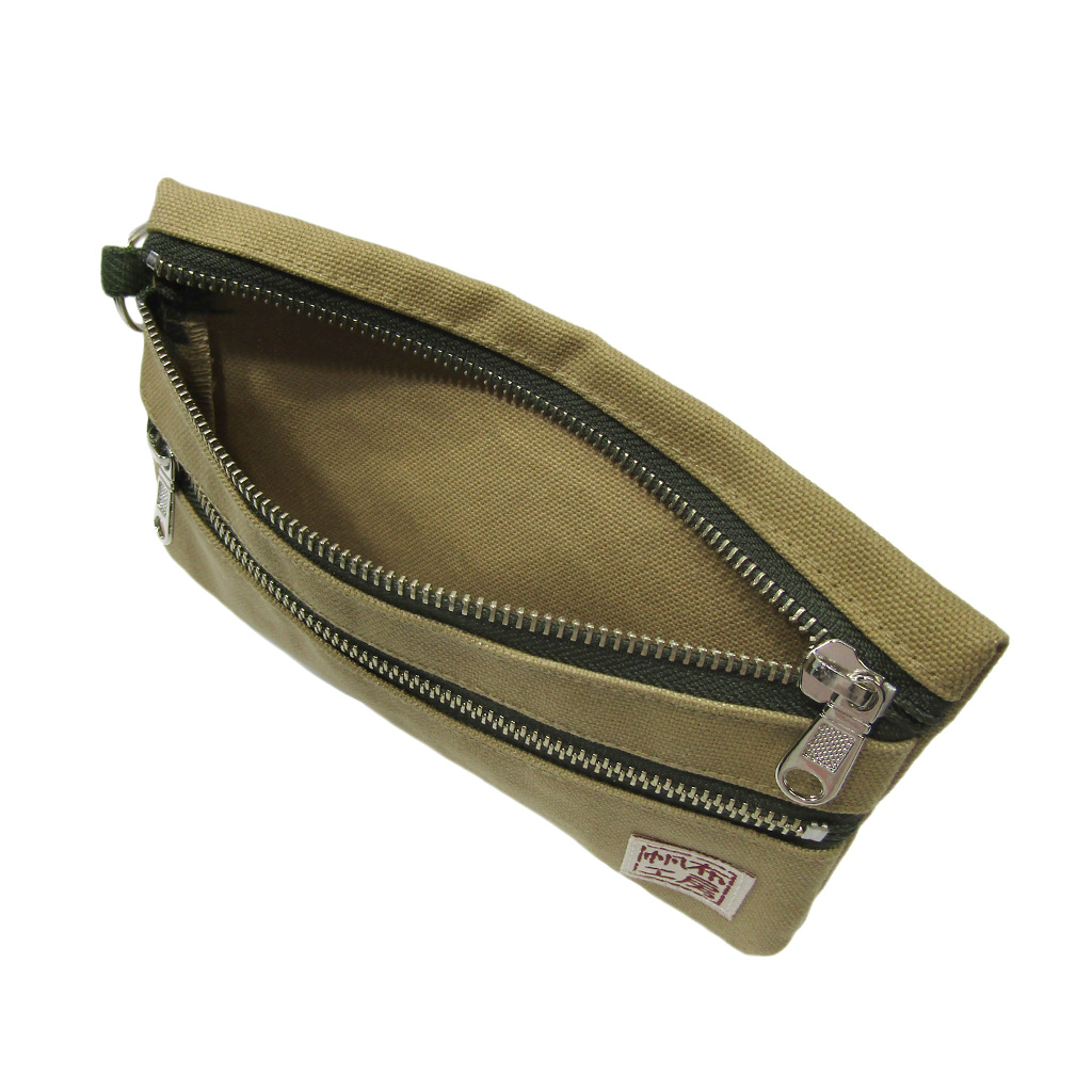 倉敷産帆布 日本製ポーチ 3J35 [帆布工房 はんぷこうぼう] ミニポーチ 筆箱 帆布 キャンバス ビンテージ