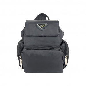 [Partner パートナー] フロントファスナー付 コンパクト リュック | 多機能 収納便利 ポケット 軽量 リュックサック タウン ブラック 5Y49