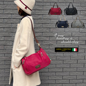 2WAY手提げ＆ショルダー 4A93 [ANNA CRISTINA アンナクリスティーナ] ハンドバッグ ポケット充実 01グレー