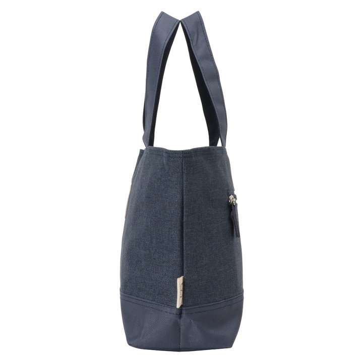  [mama fiore マーマフィオーレ] Picoteeシリーズ ピコティ 保温保冷 ランチバッグ 保冷バッグ | おしゃれ 可愛い サブバッグ 軽量 レディース メンズ 男女兼用 キッズ 弁当袋 ミニ トートバッグ 4L 便利 シンプル／ネイビー