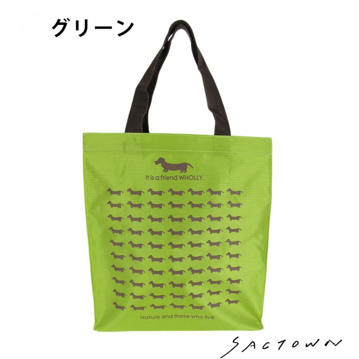 WHOLLY ウォーリー | ドッグプリント総柄 手提げバッグ | 全10色 3L13