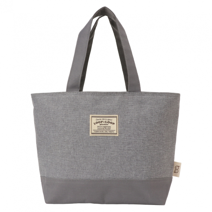  [mama fiore マーマフィオーレ] Picoteeシリーズ ピコティ 保温保冷 ランチバッグ 保冷バッグ | おしゃれ 可愛い サブバッグ 軽量 レディース メンズ 男女兼用 キッズ 弁当袋 ミニ トートバッグ 4L 便利 シンプル／グレー