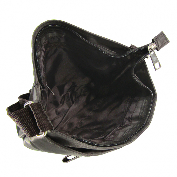 [Sofia Valentino ソフィアバレンチノ] 縦ファスナー ポケット付 ショルダーバッグ｜レディース 多機能 ななめ掛け ブラウン 4874