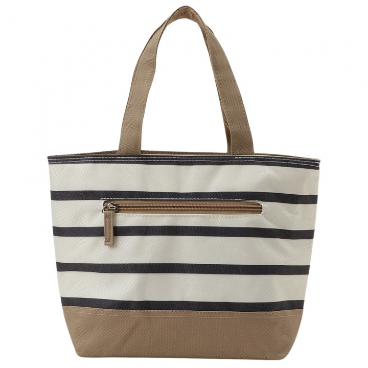  [mama fiore マーマフィオーレ] Picoteeシリーズ ピコティ 保温保冷 ランチバッグ 保冷バッグ | おしゃれ 可愛い サブバッグ 軽量 レディース キッズ 弁当袋 ミニ トートバッグ 4L 便利 マリンボーダー／ブラック