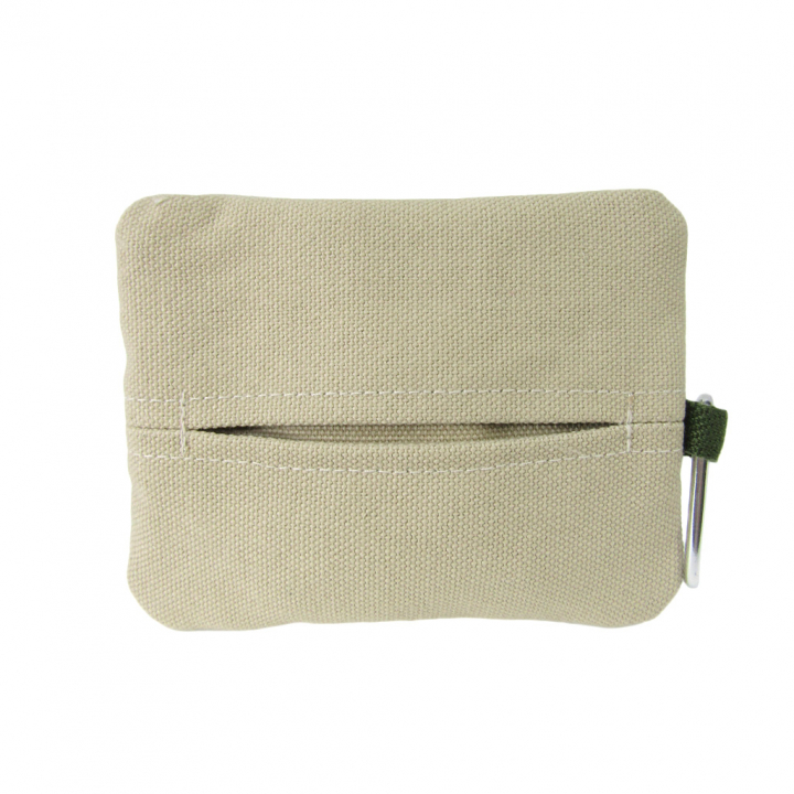 倉敷産帆布 日本製ティッシュポーチ 3J33 [帆布工房 はんぷこうぼう] ミニポーチ 帆布 キャンバス カラビナ付
