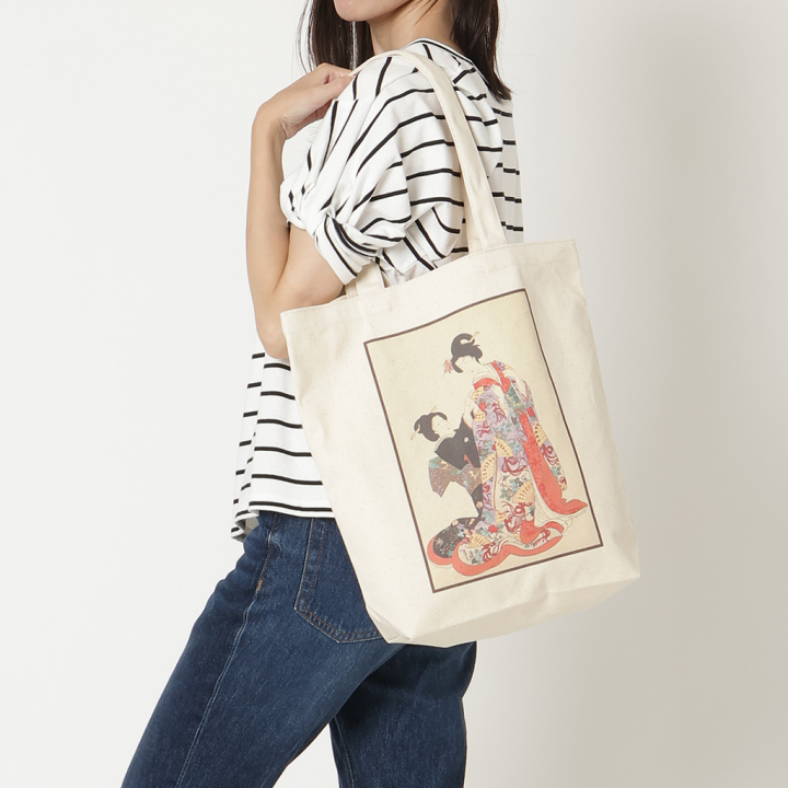 トートバッグ 9084 [Palette Pop パレットポップ] 浮世絵 錦絵 和風 名画 葛飾北斎 歌川広重 東洲斎写楽 一楽亭栄水 喜多川歌麿 楊洲周延 A4 帆布 男女兼用 メンズ レディース エコバッグ 買い物バッグ G 千代田之大奥 お召しかへ