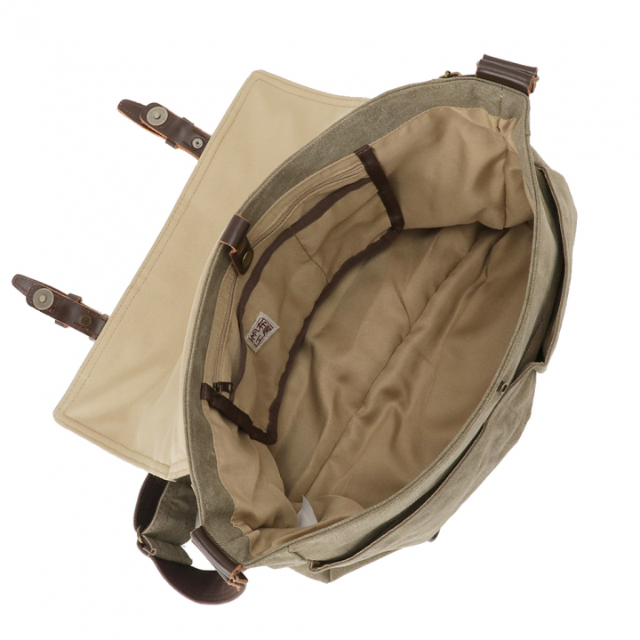 A4横型ショルダーバッグ VINTAGE2シリーズ 3X97 [帆布工房 はんぷこうぼう] 帆布 キャンバス メッセンジャーバッグ 斜めがけ メンズ レディース 牛革 ビンテージ ブランド