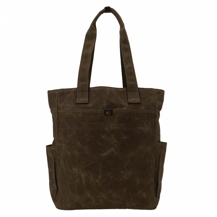 帆布工房 HUSKYII シリーズ 全３色 | A4対応 帆布トートバッグ パラフィン加工 撥水 天然素材 帆布 キャンバス 底板付き 旅行 通学 習い事 男女兼用 丈夫 カーキ 3X28