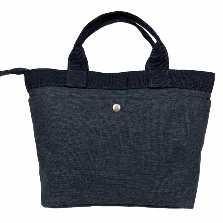 スリーポケット ランチバッグ [PETER RABBIT(TM) ピータ―ラビット(TM)] 多収納 トートバッグ  バイカラー ウサギ柄 小花柄 ガーデン 舟型トート サブバッグ ファスナー付トート お弁当かばん レディース ネイビー 0652