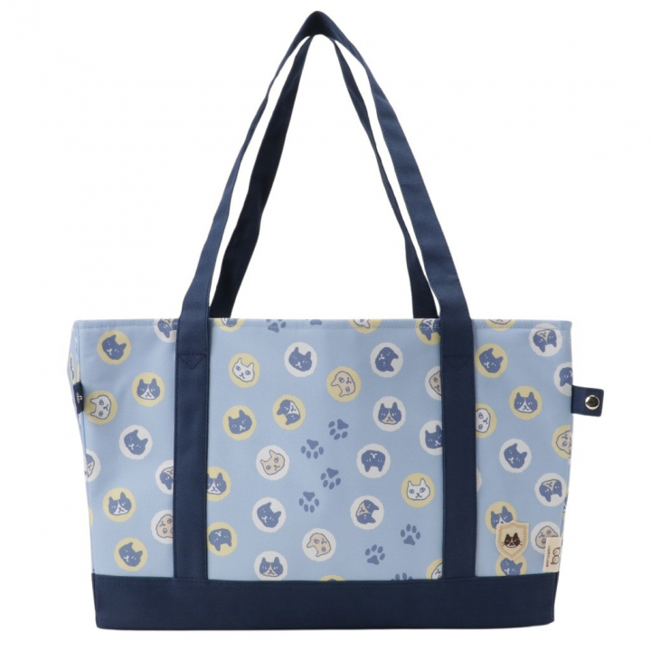 レジかごバッグ 4WA4 [mama fiore マーマフィオーレ] Picoteeシリーズ ピコティ 保温保冷 ネコドット レジカゴバッグ トートバッグ レジャー レディース ブルー