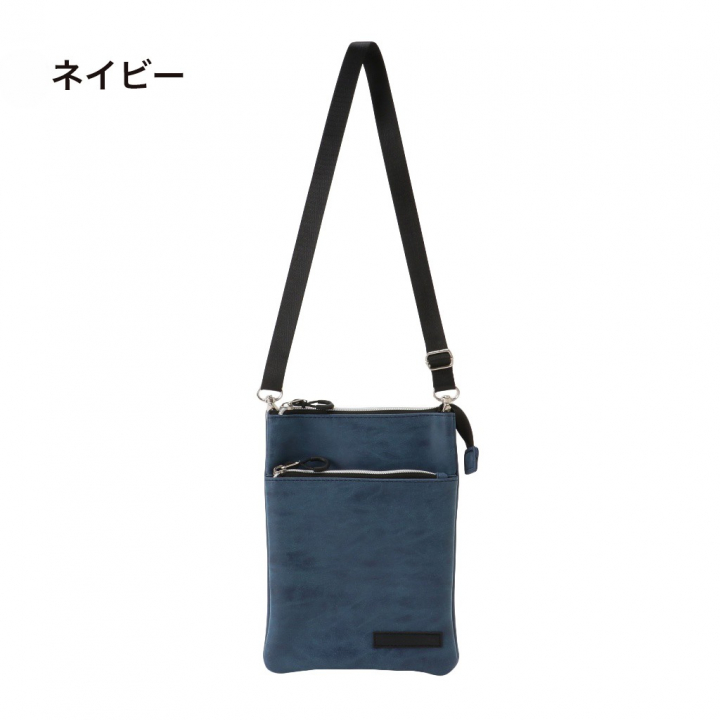 [CUBIC CORE キュービックコア] サコッシュ ショルダーバッグ 軽量 ショルダー 斜めがけ シンプル くすみカラー 薄マチ 収納力 大容量 茶 ブラウン 1E31