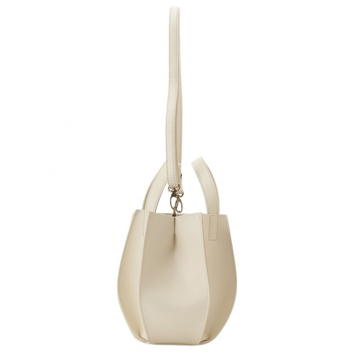ショルダーバッグ 6242 [chiemi sacs チエミサックス] シンプル 2WAY オシャレ バケットバッグ 自立 レディース 00ホワイト