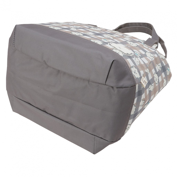 保冷バッグ トートバッグ 4WH8 [mama fiore マーマフィオーレ] Picoteeシリーズ ピコティ 保温保冷 もふもふ 犬 チェック柄 大容量 レジャー レディース ブラウン