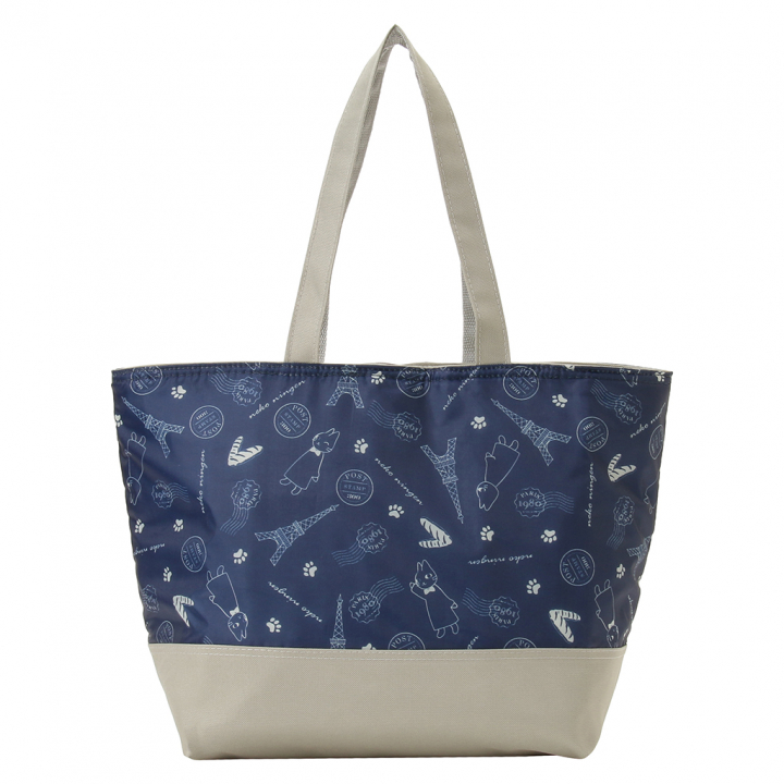 保冷バッグ トートバッグ 5M54 [ネコ人間 nekoningen ねこにんげん] 保温保冷 買い物 レジャー ネコ かわいい レディース ネイビー