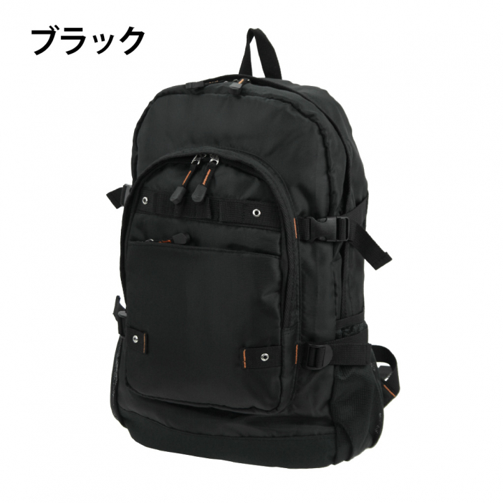 バックパック 3E70 [RV SPORTS アールブイスポーツ] リュック デイバッグ A4 軽量 大容量 01ブラック