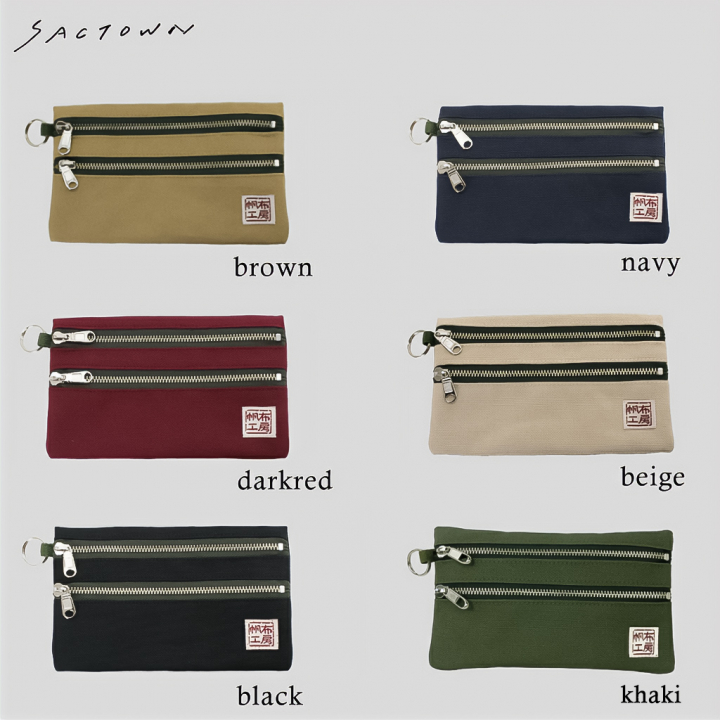 倉敷産帆布 日本製ポーチ 3J35 [帆布工房 はんぷこうぼう] ミニポーチ 筆箱 帆布 キャンバス ビンテージ