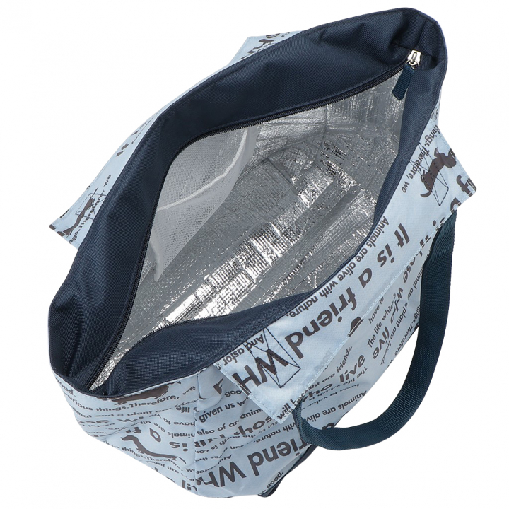 バルーン 保冷バッグ トートバッグ 3L41 [WHOLLY ウォーリー] 保温保冷 大容量 BIGサイズ 買い物 レジャー イヌ レディース サックス