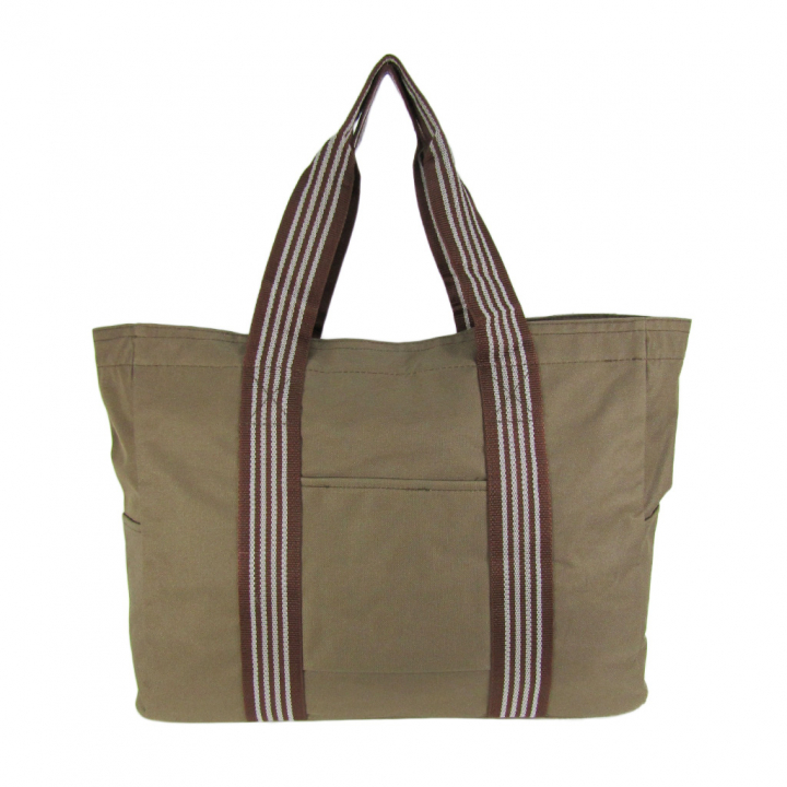 ファスナー付 ビッグ ラインベルト トートバッグ 全4色 |  A3 対応 肩掛け カジュアル 大きい お稽古 レッスンバッグ 軽量  男女兼用 マチ付き シンプル 茶 ブラウン 3W57